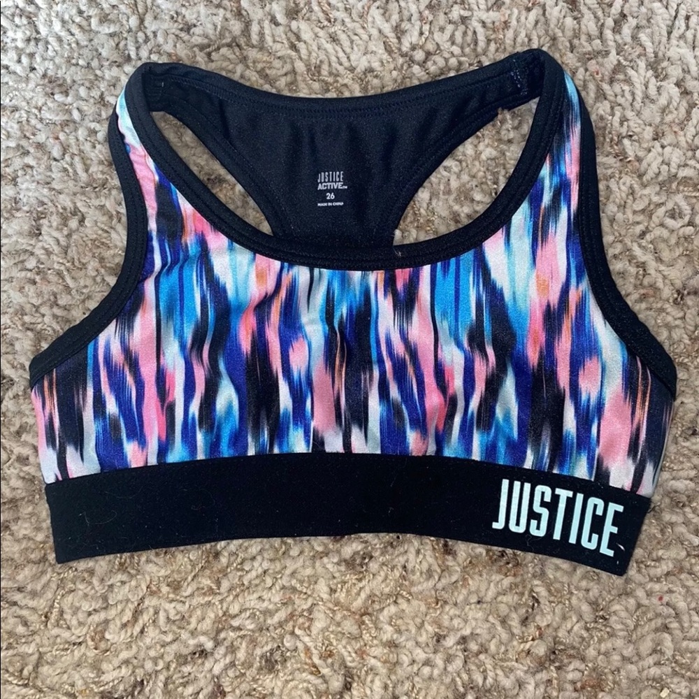 Girls justice sport bra size 26